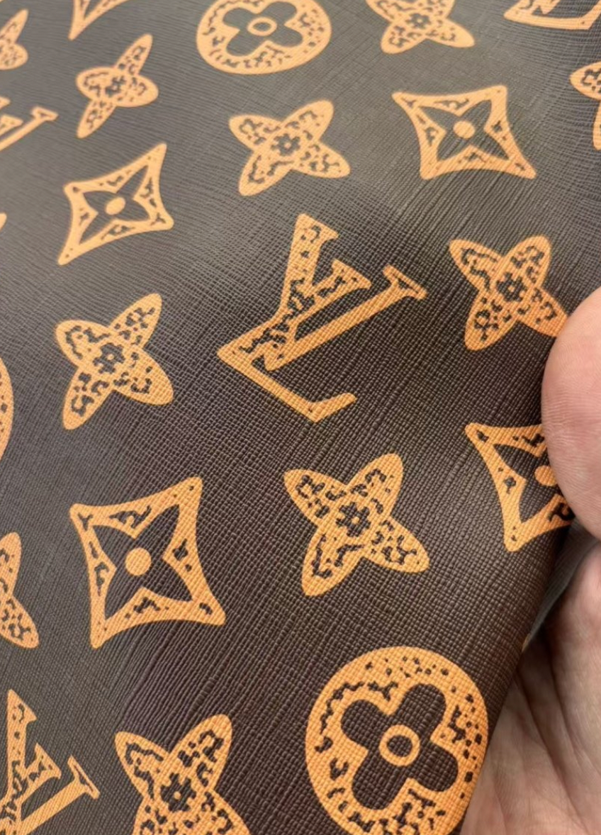 Brown Louis Vuitton Monogram Leather Sheet for Bag Repaid Crafts