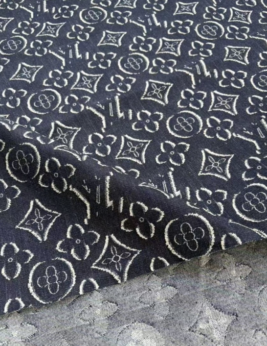 Texture LV Denim Sewing Fabric for DIY Projects Sneakerhead