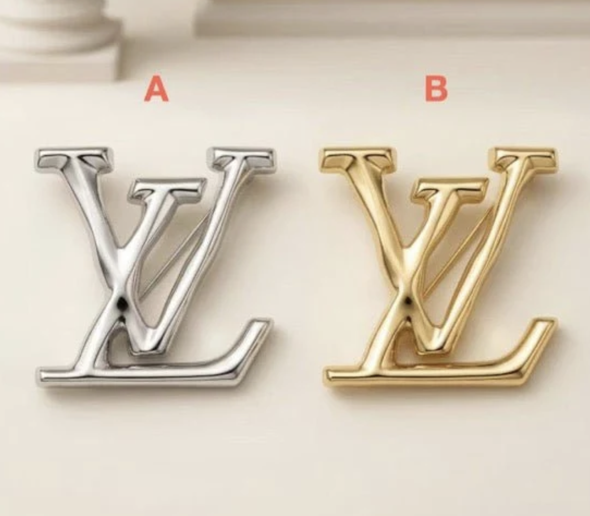 Vintage LV Inspired Brooches, Retro Luxury Pins for Women