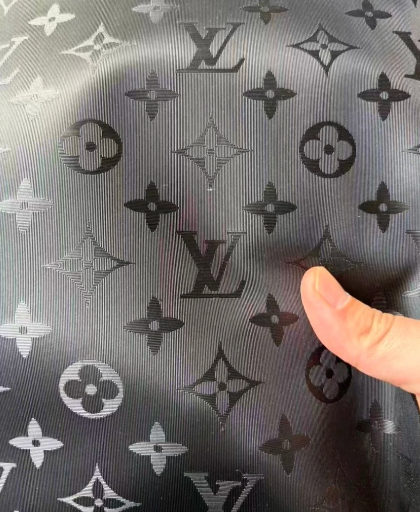 Texture Black LV Leather for Bag Wallet Repair Helmet