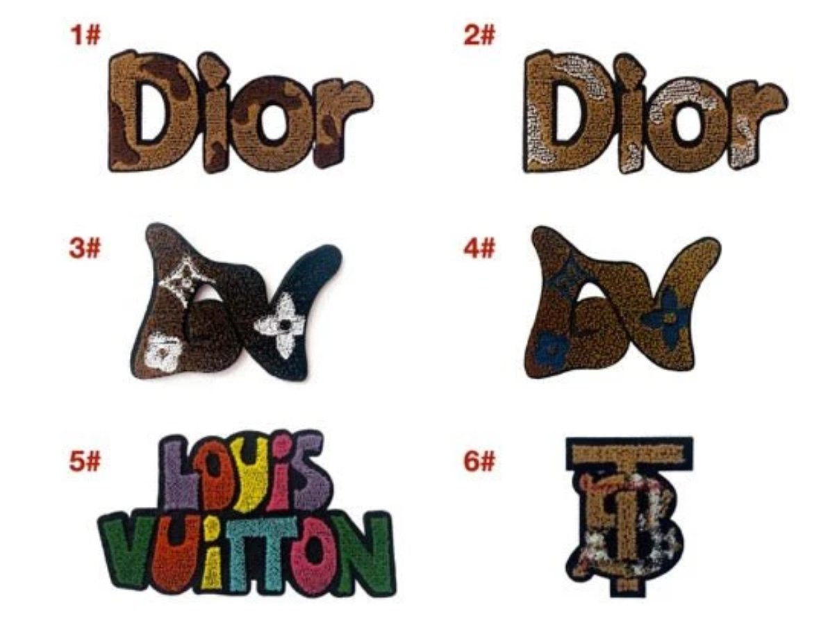 Dior LV iron on Patches Custom Clothing Jackets