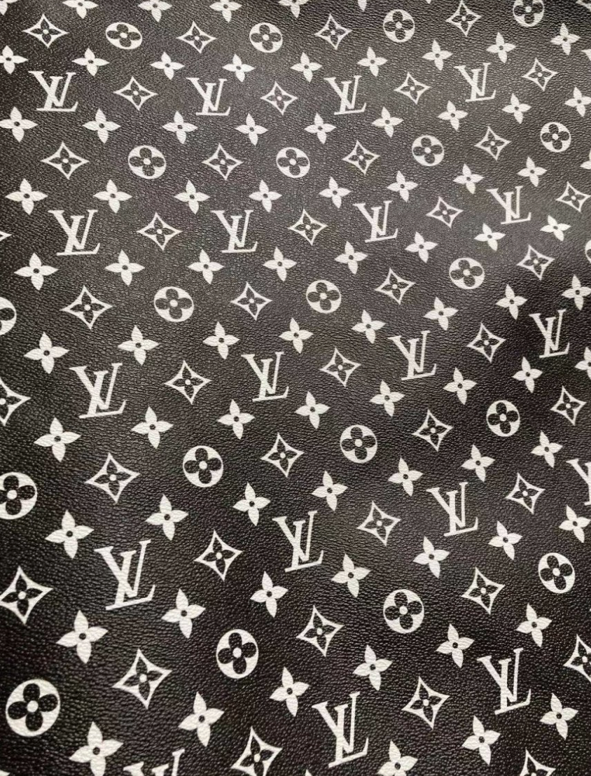 Classic Black White LV Monogram Leather for Custom Sneakers