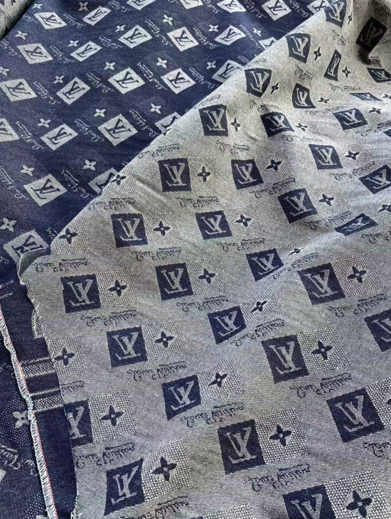 New Louis Vuitton LV Denim Fabric for Jackets