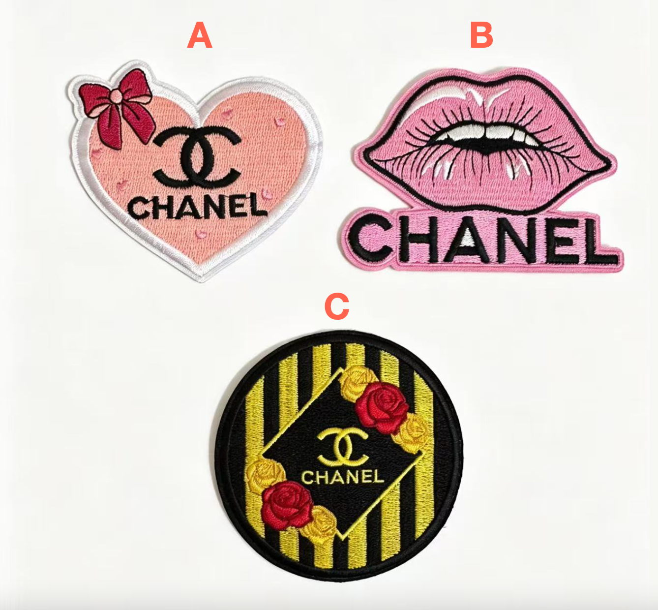 Embroidery Chanel Patches Custom Clothing Jackets