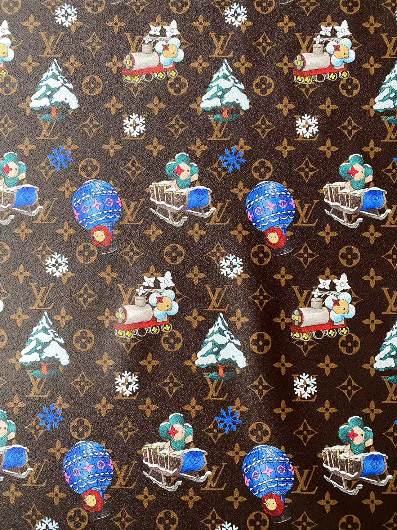 Louis Vuitton Cartoon Faux Leather Sheet Shoe Sneaker Fabric