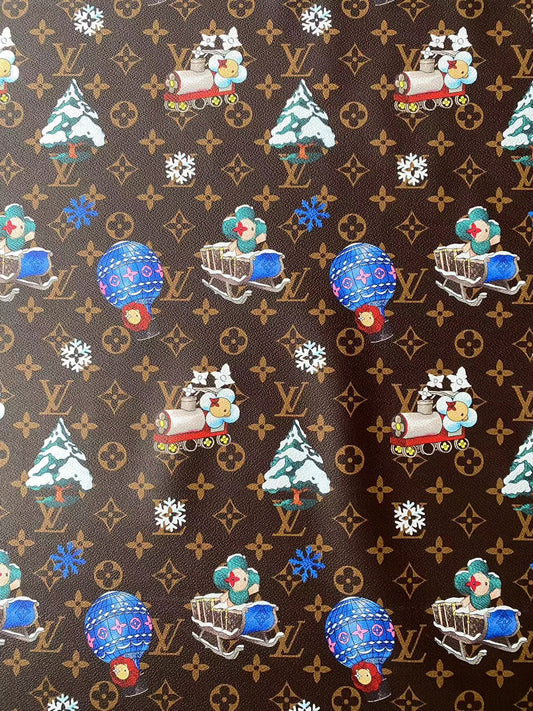 Louis Vuitton Cartoon Faux Leather Sheet Shoe Sneaker Fabric