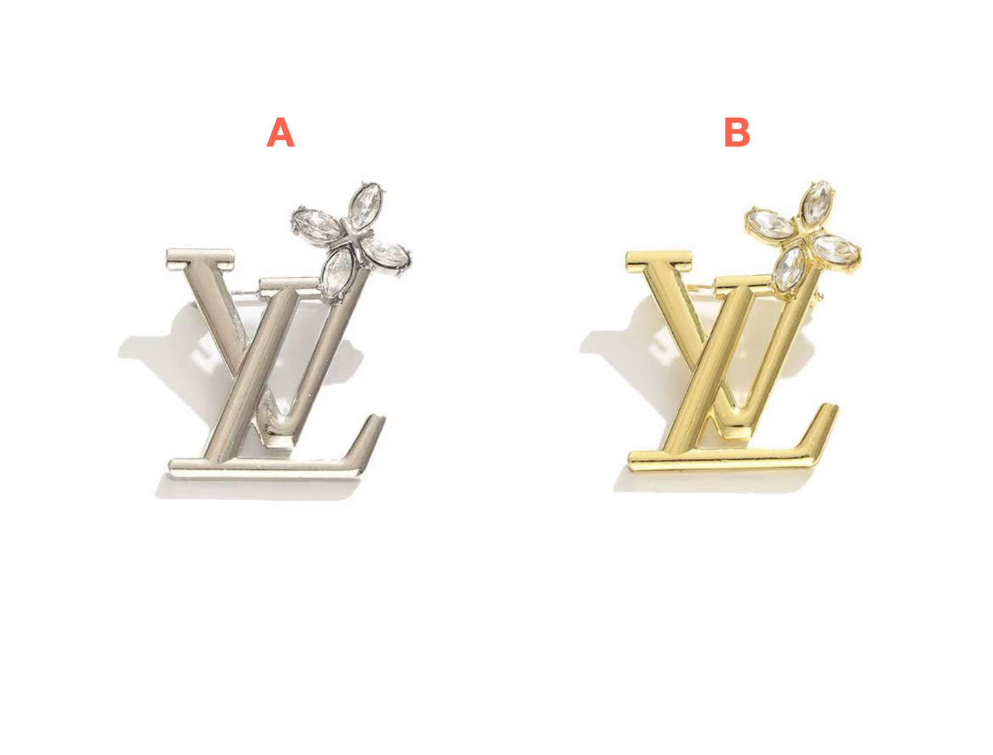 Vintage LV Inspired Brooches, Retro Luxury Pins for Women