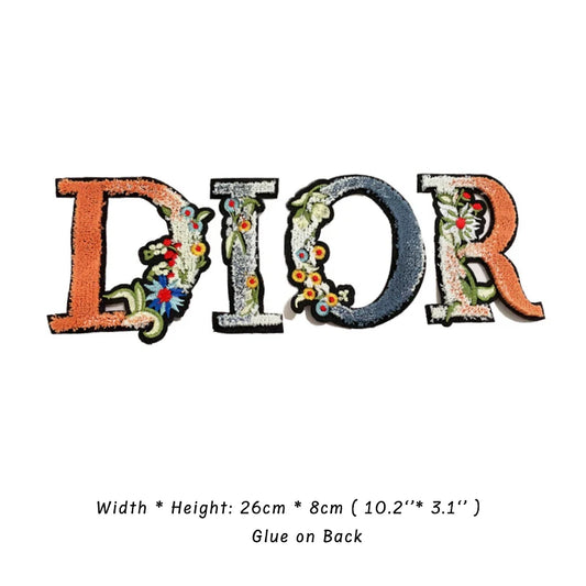 Dior Embroidery Clothing Patch for Custom Handmade Sewing Project