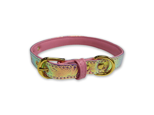 Pink Reflective Handmade Designer Dog Collar Pet Suppiler