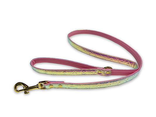 Pink Reflective Handmade LV Custom Designer Dog Leash