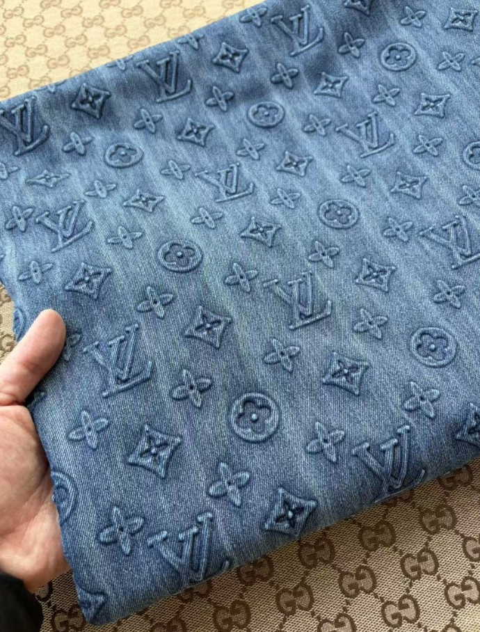 Texture Louis Vuitton LV Denim Fabric Handbag DIY Crafts Project