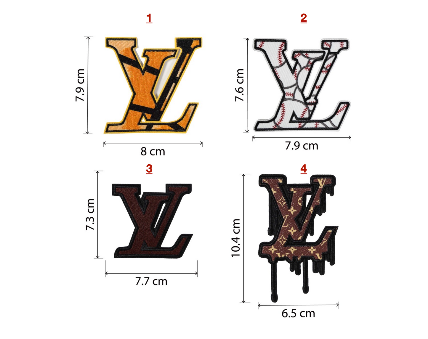 Embroidery LV Patches Custom Clothing Jackets