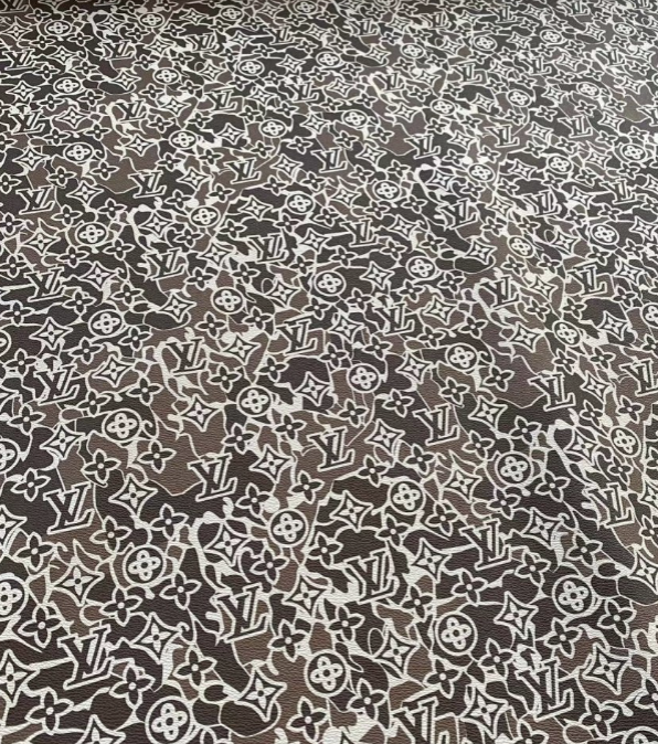Louis Vuitton Camouflage Leather Sheet Designer Fabric