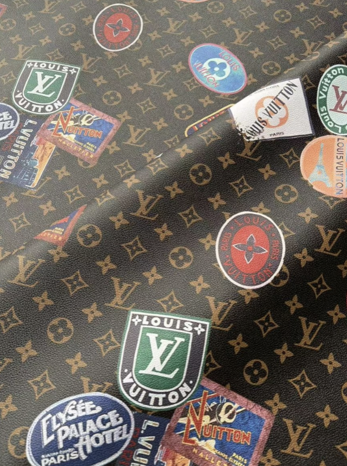 New Louis Vuitton Emblem Designer Leather Sheet for Crafts Upholstery Projects