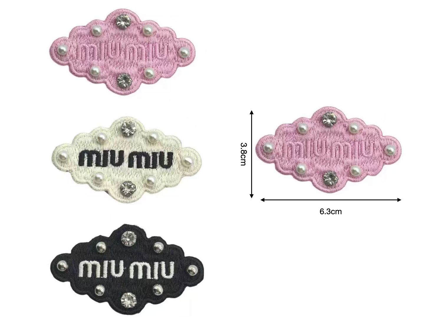 Embroidery Miu Miu Patches Custom Clothing Jackets