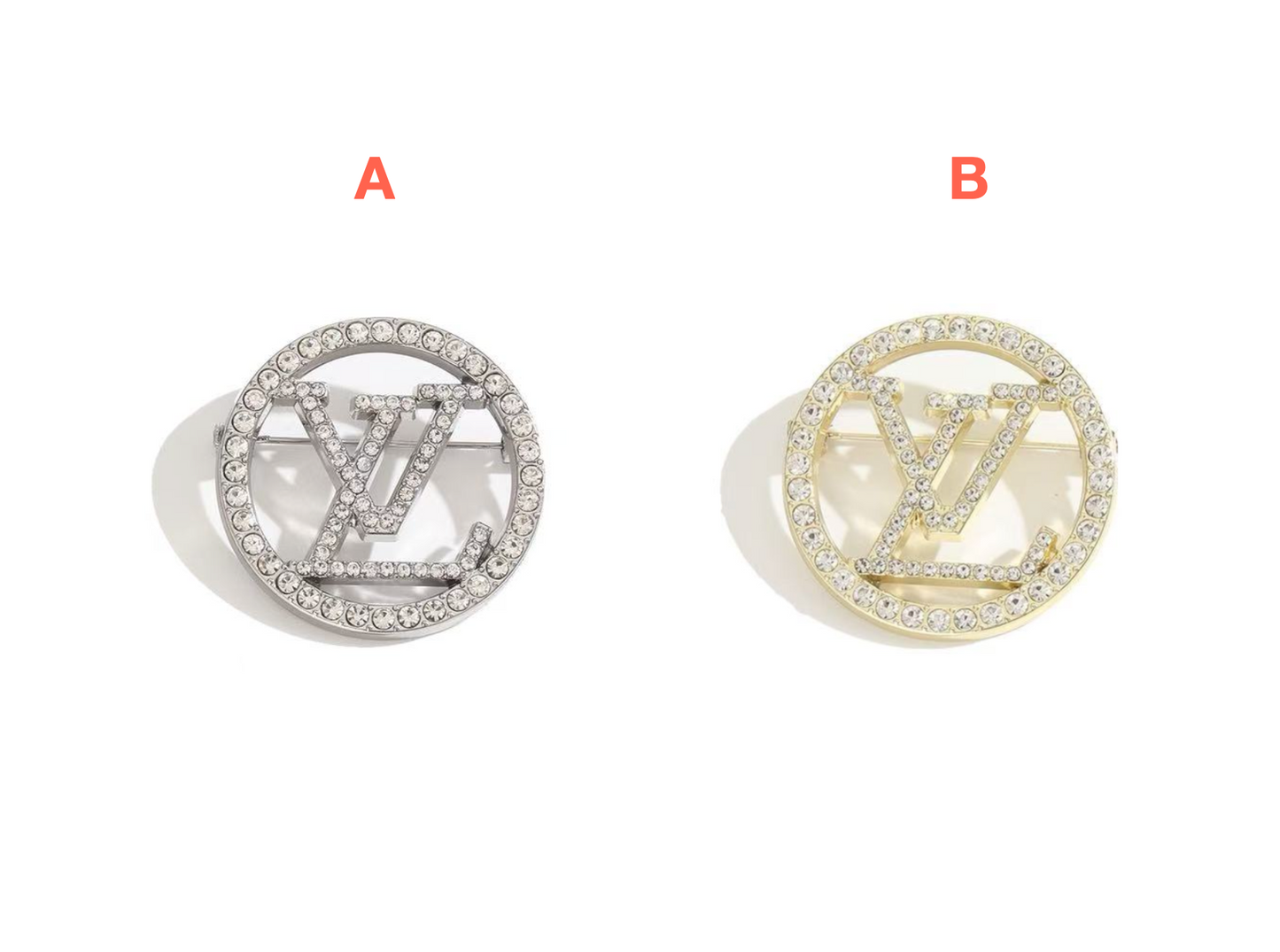 Vintage LV Inspired Brooches, Retro Luxury Pins for Women