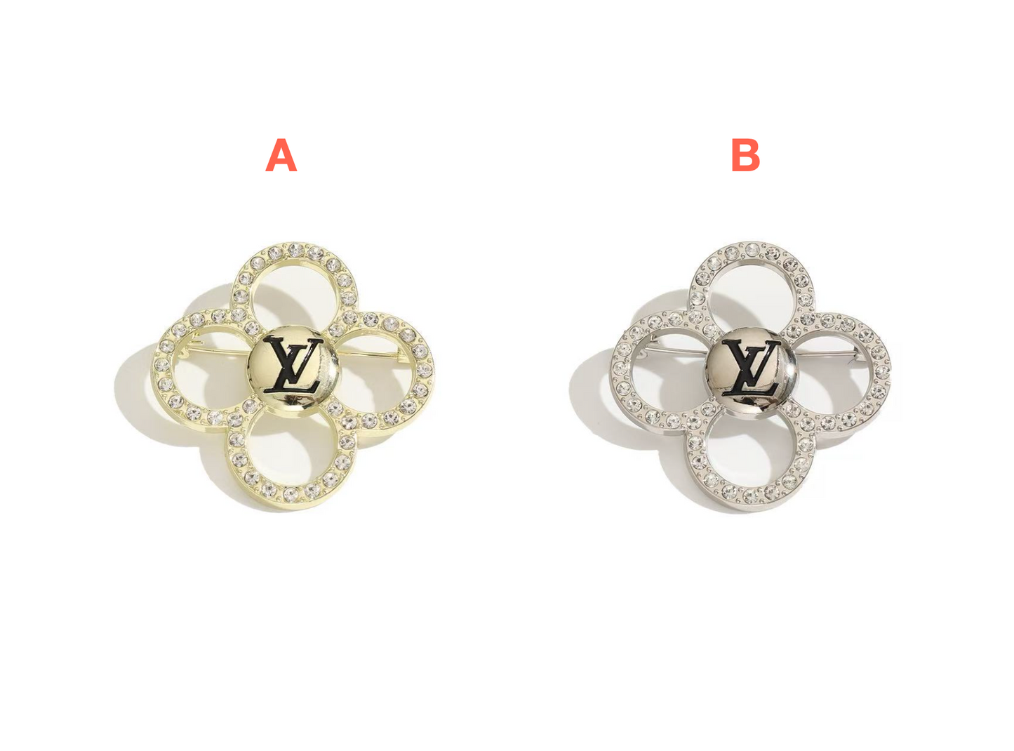 Vintage LV Inspired Brooches, Retro Luxury Pins for Women