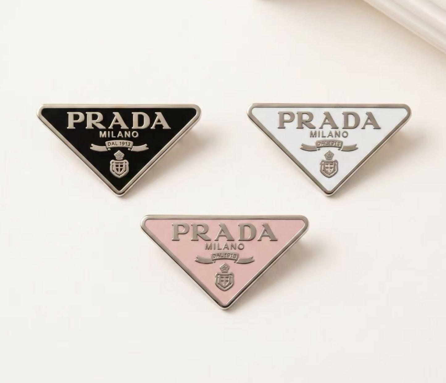 Prada Inspired Brooches, Retro Luxury Pins for Women