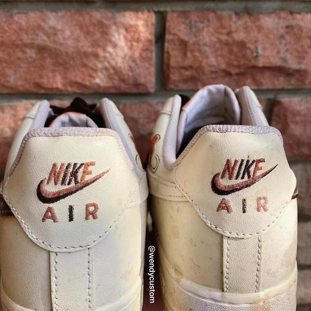 Hand-Painted Donald Duck Cartoon Air Force One Sneakers Shoes for Woman