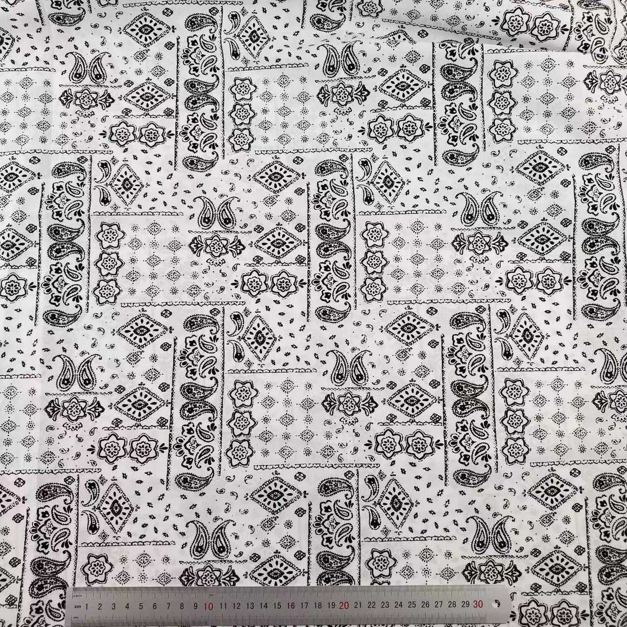 Colorful Bandana Paisley Cotton Fabric for Custom Handmade Scarves