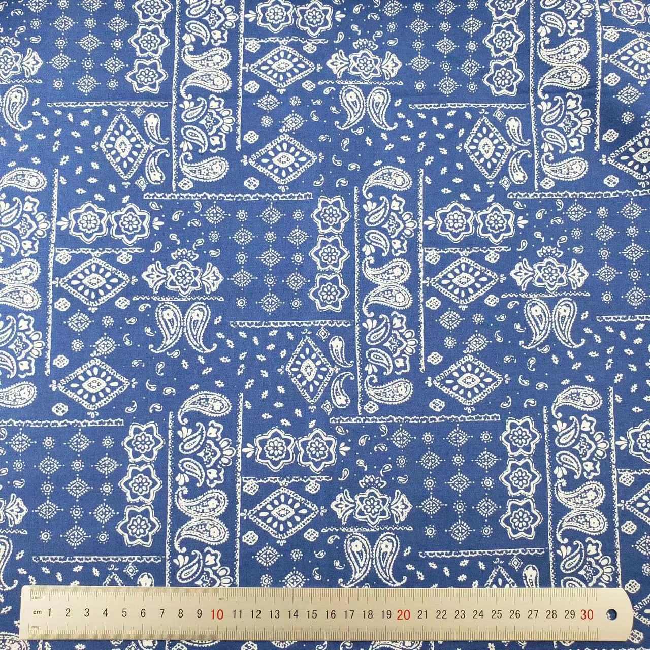 Colorful Bandana Paisley Cotton Fabric for Custom Handmade Scarves