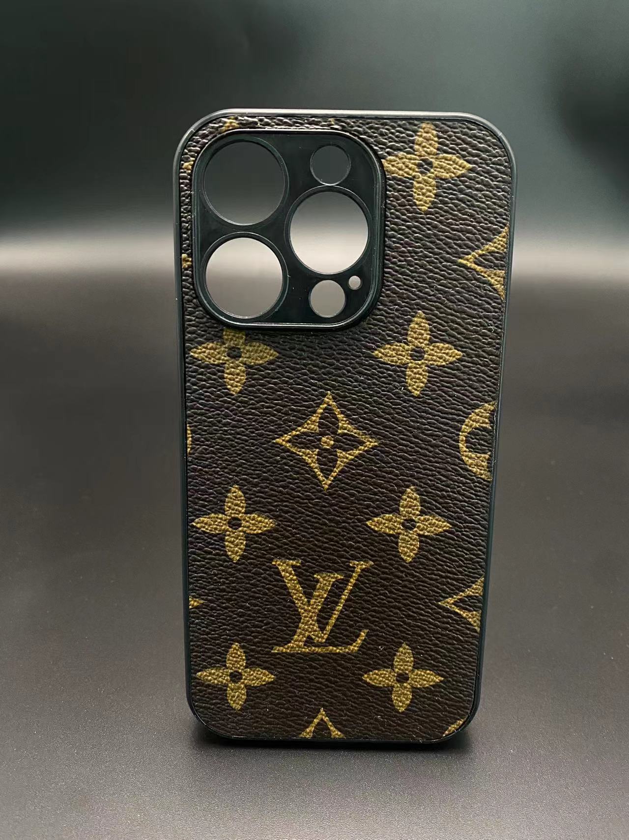 Classic Brown Monogram LV Leather iPhone Case