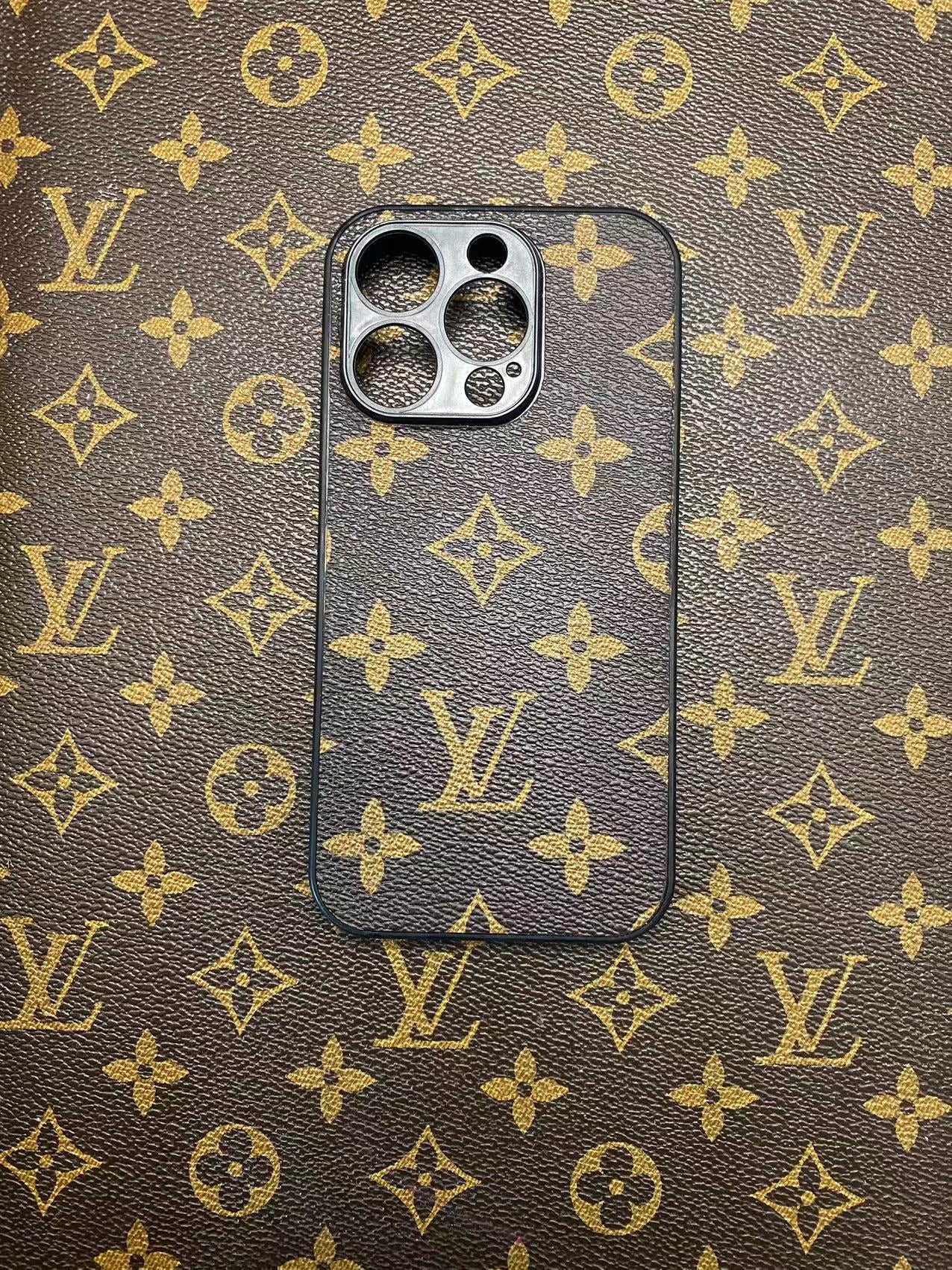 Classic Brown Monogram LV Leather iPhone Case