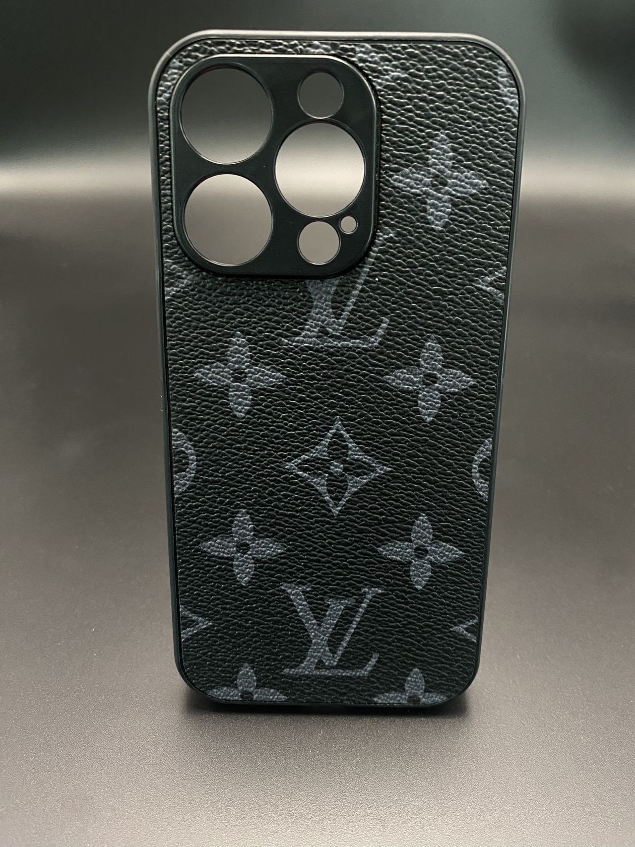 Classic Black LV Louis Vuitton Leather iPhone Case