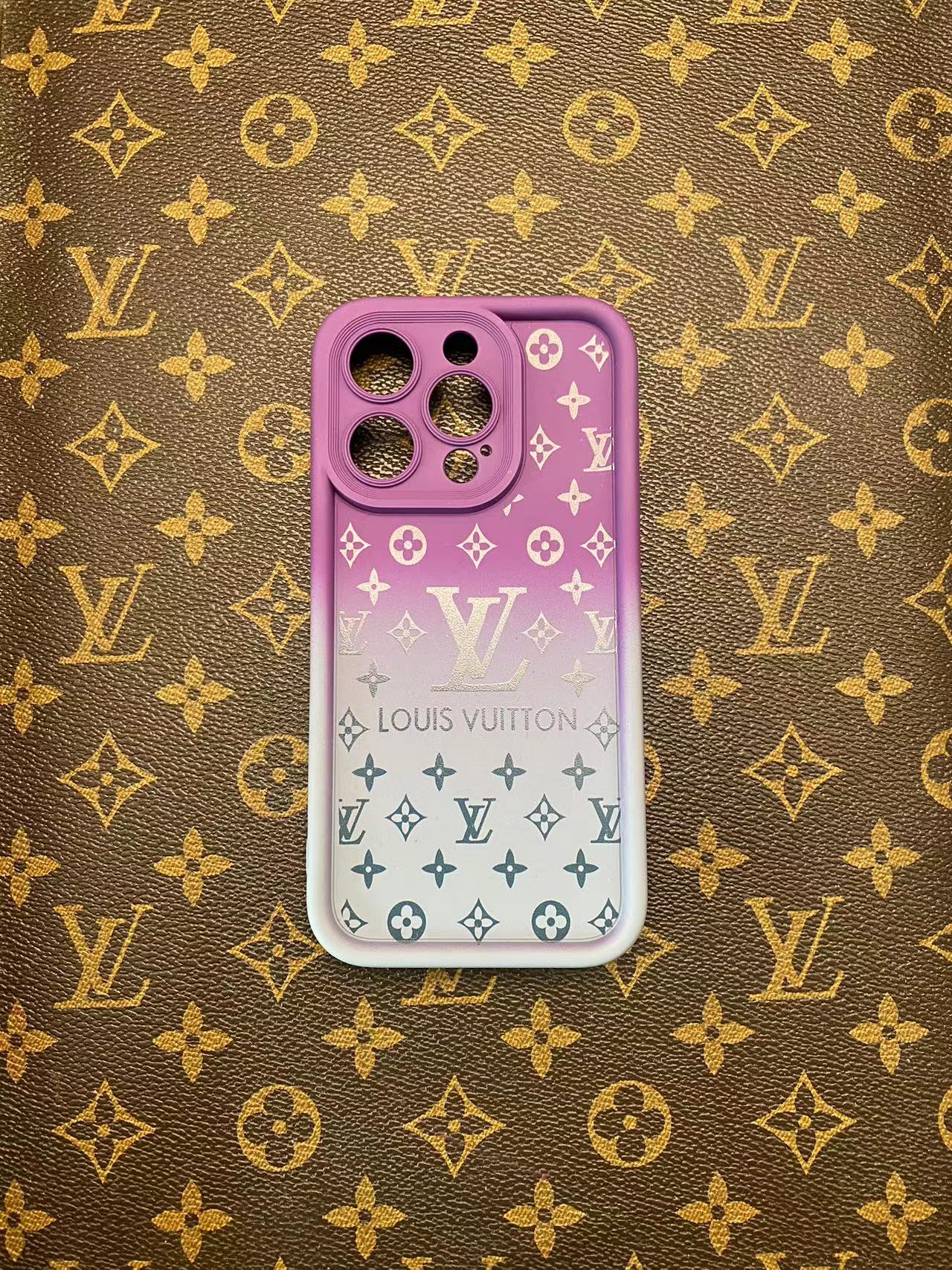 LV Purple Gradient Rubber Protective Louis Vuitton iPhone Case