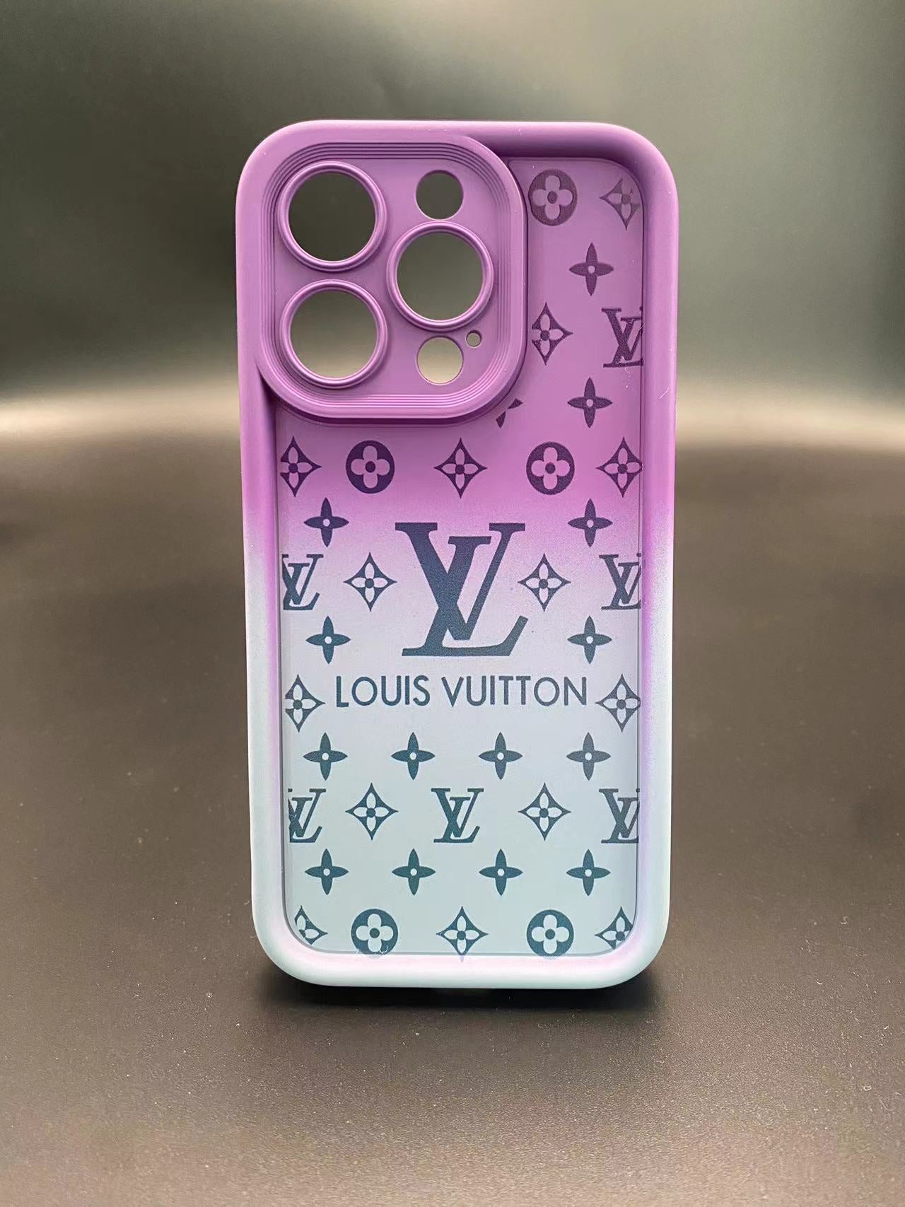 LV Purple Gradient Rubber Protective Louis Vuitton iPhone Case