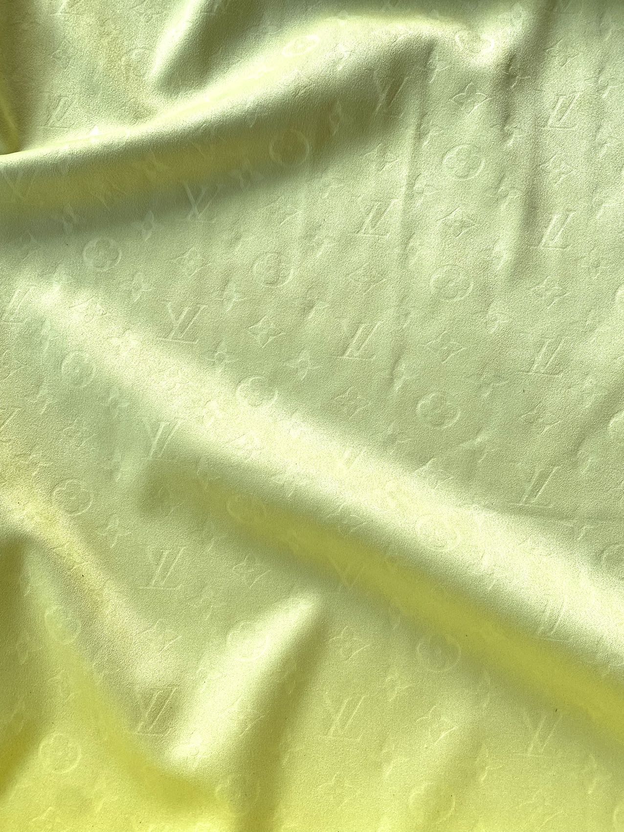 Luxury Yellow Warm Suede Louis Vuitton Fabric for Handmade Custom DIY Clothing