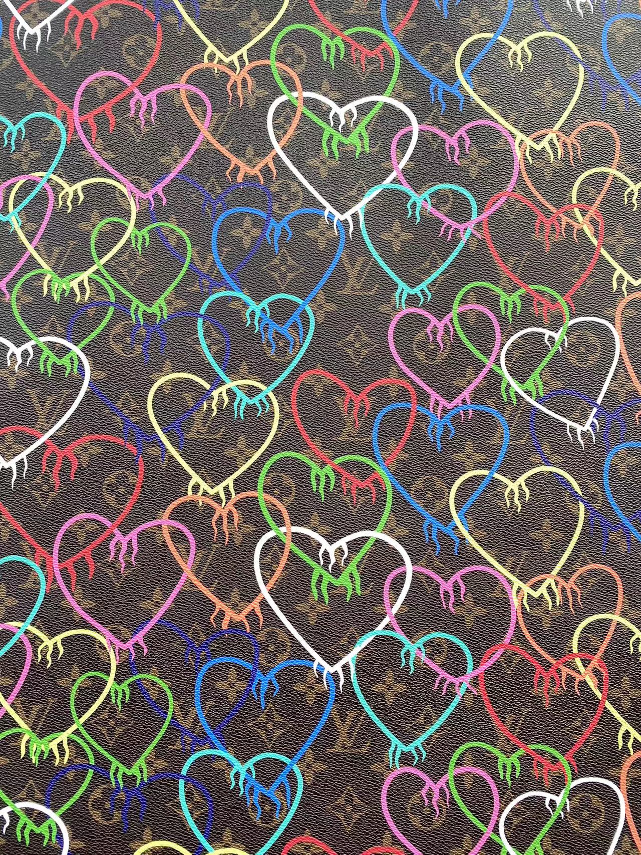 New LV Heat Designer Faux Leather Sheet for DIY Handmade Projects