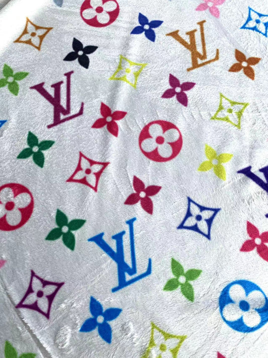 Colorful Takashi Murakami Louis Vuitton Flannel Fabric for Custom Sneakers Timberland