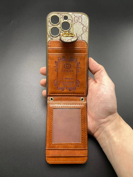 Luxury Gucci Leather Passport iPhone Case for Style