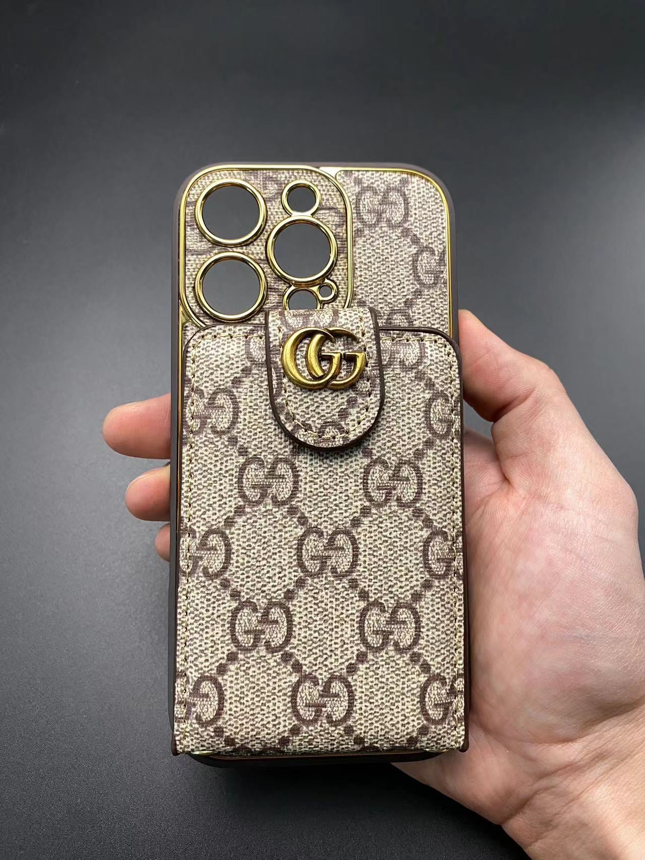Luxury Gucci Leather Passport iPhone Case for Style