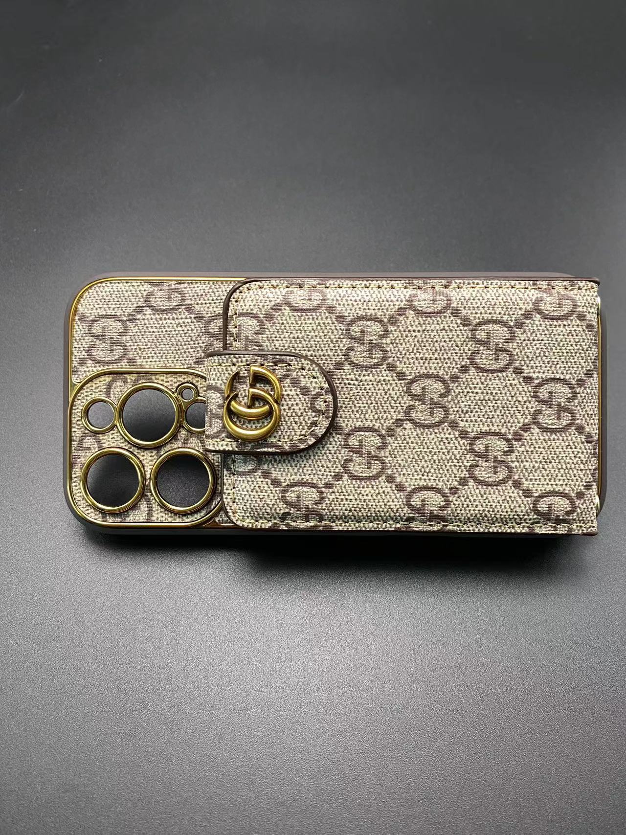 Luxury Gucci Leather Passport iPhone Case for Style