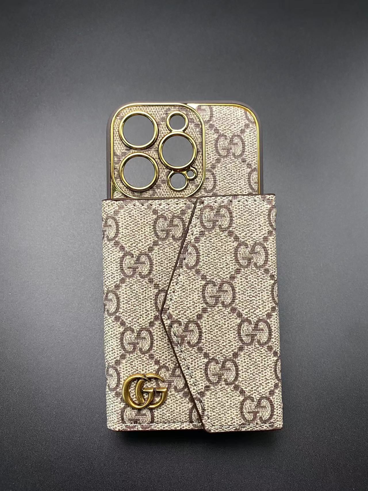 Luxury Classic Gucci Leather iPhone Case Wallet