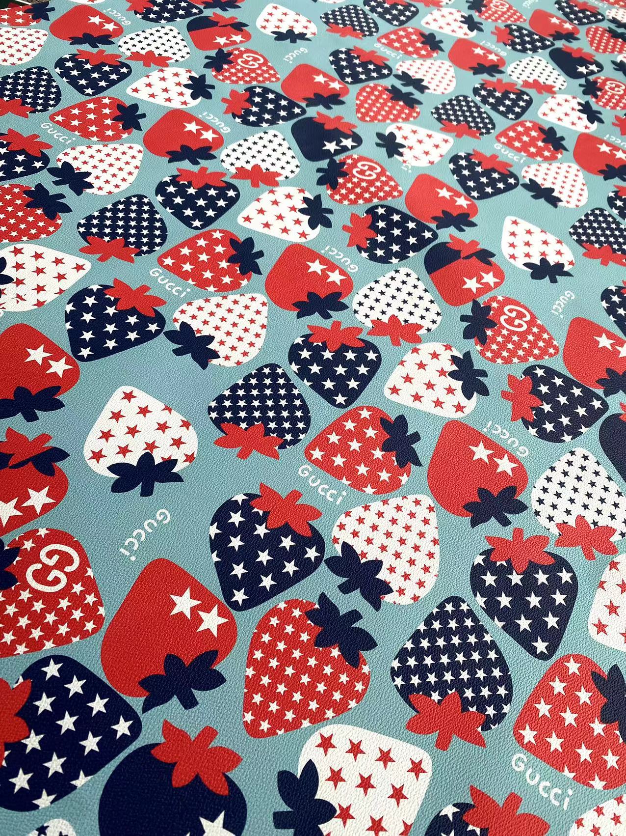 GUCCI Strawberry Designer Faux Leather for Sneakers