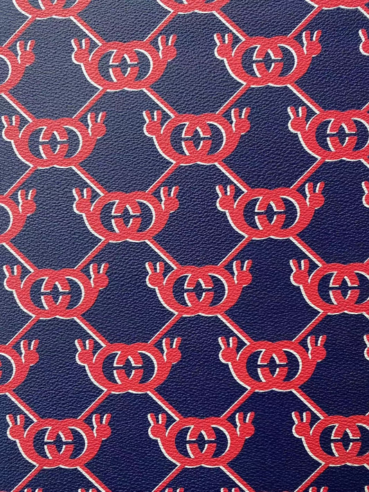 Navy GUCCI Web Designer Leather for Custom Shoes