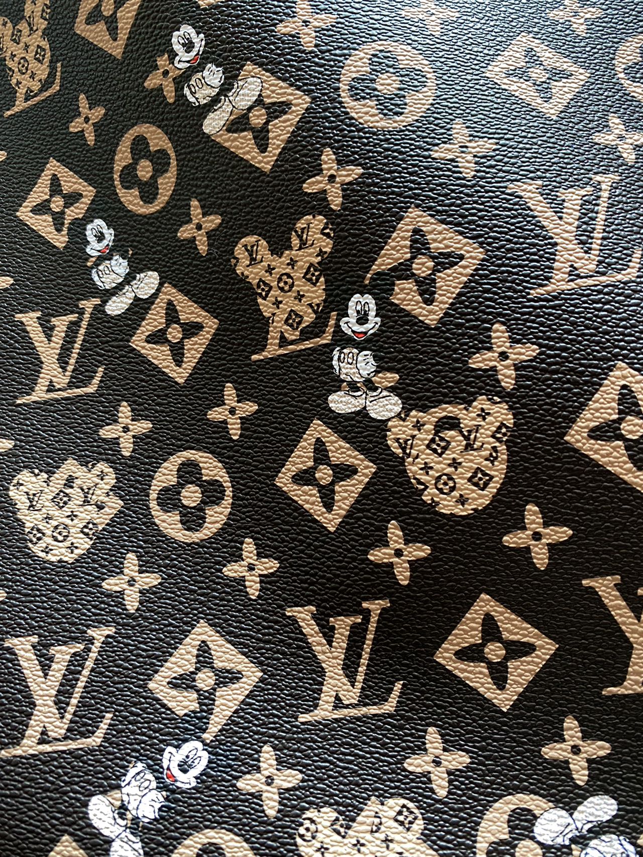 Mickey Mouse LV Cartoon Designer Leather Sheet