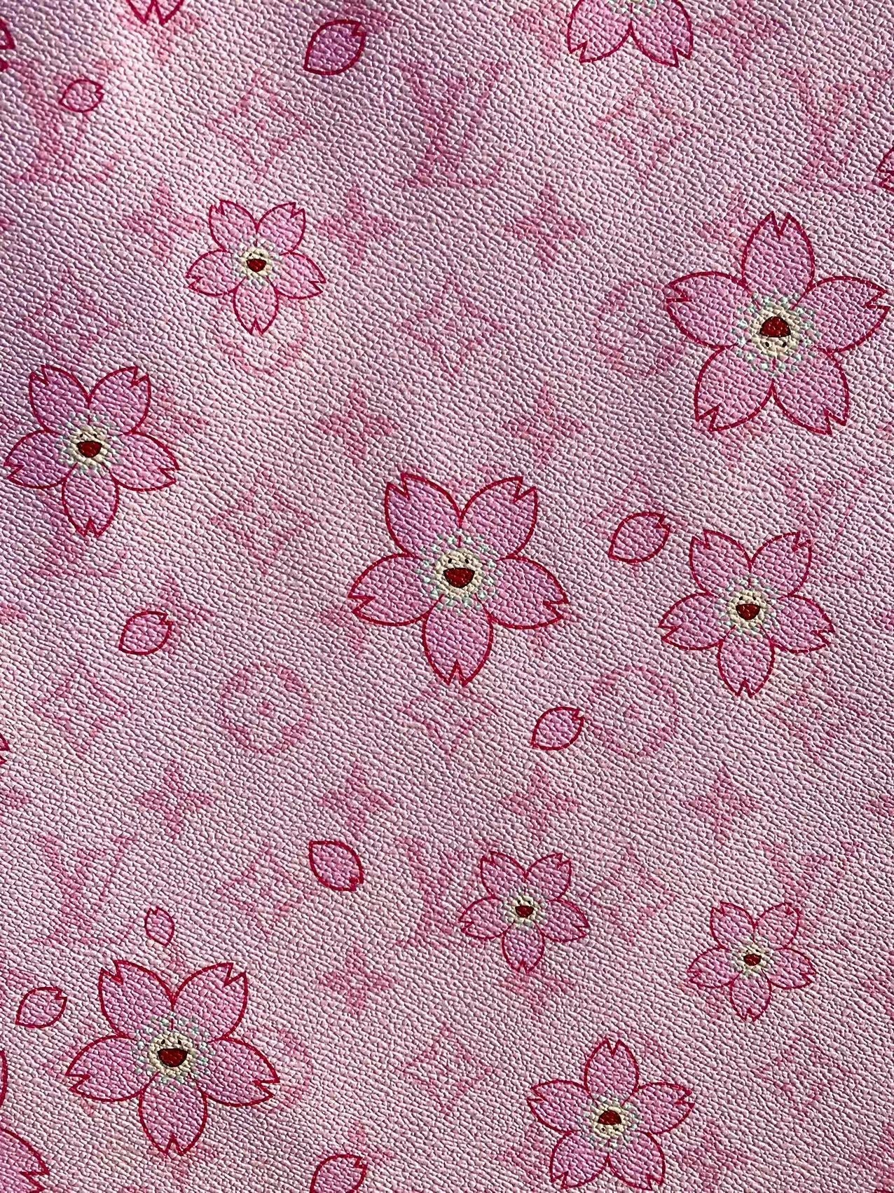 Pink MURAKAMI LV Cherry Blossom Faux Leather for Shoes DIY Project