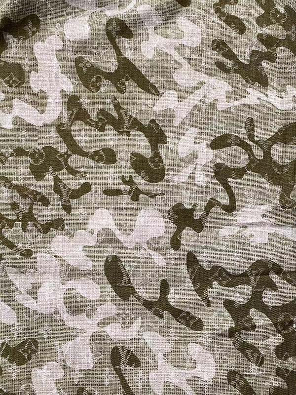LV Takashi Murakami Camouflage Denim Fabric