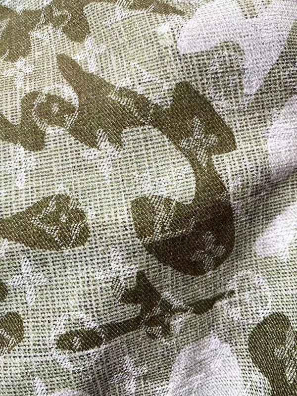LV Takashi Murakami Camouflage Denim Fabric