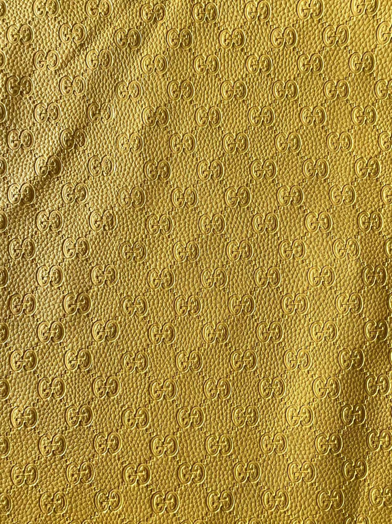 Lemon Yellow Gucci Embossed Soft Leather Custom Shoes Car Upholstery