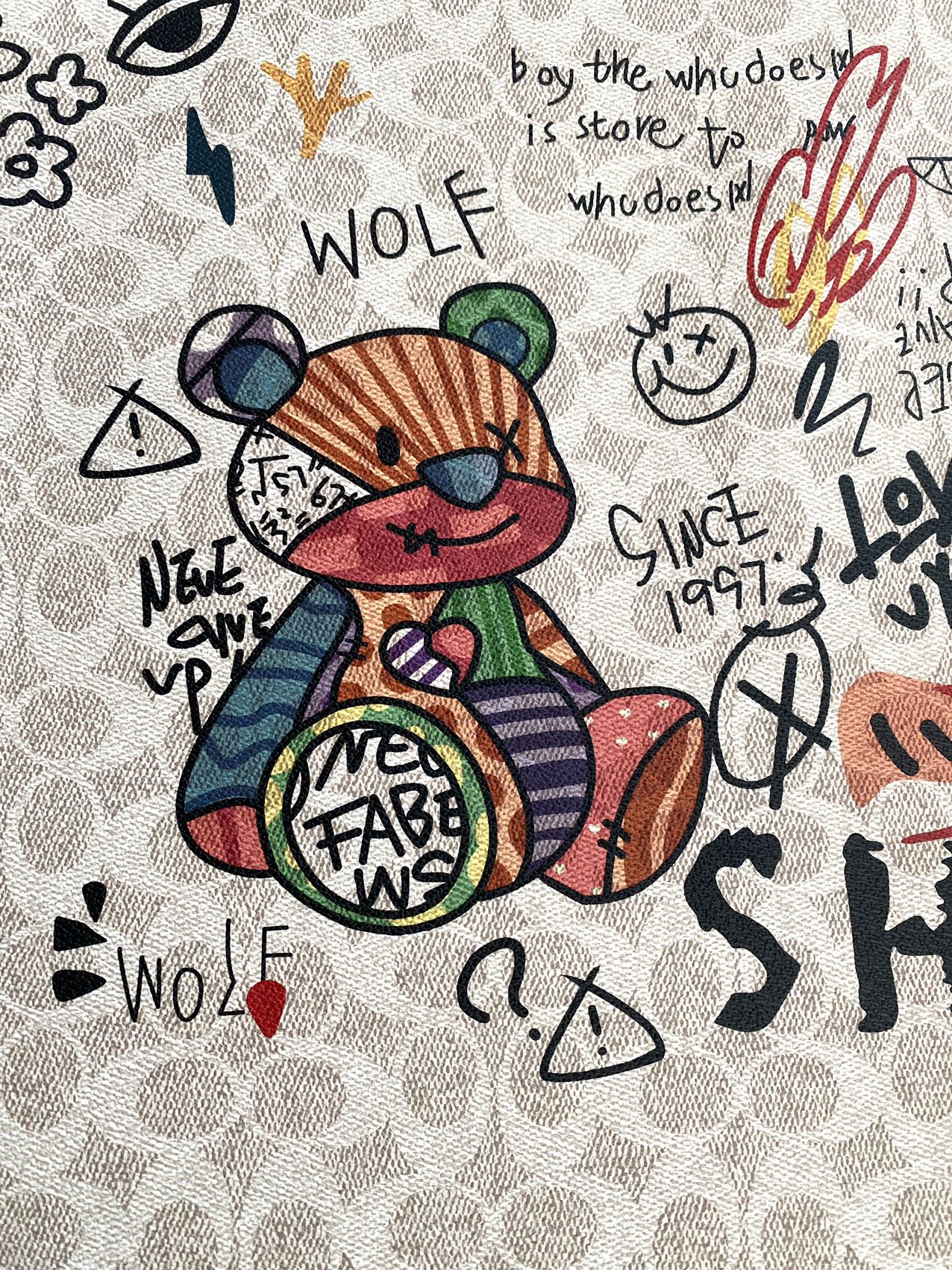 Cartoon Coach Leather Crafts Fabric for Hobby DIY Bag Repair