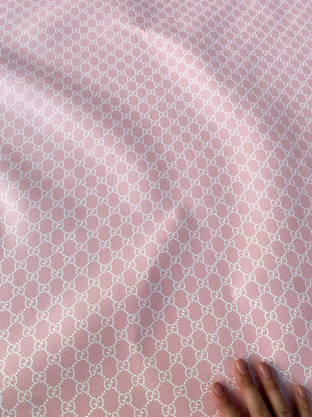 Light Pink Gucci Designer Fabric Custom Shoe Leather