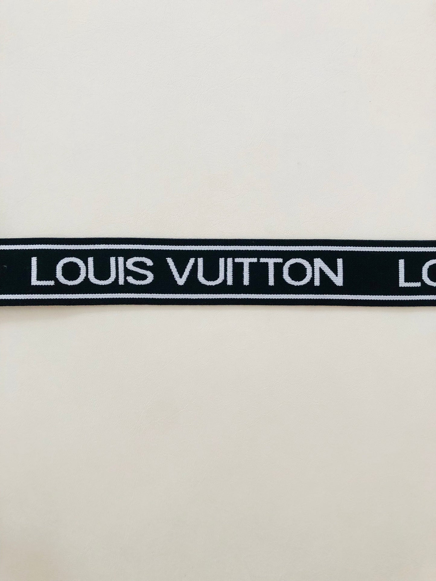Black White LV Letter Elastic Band Straps