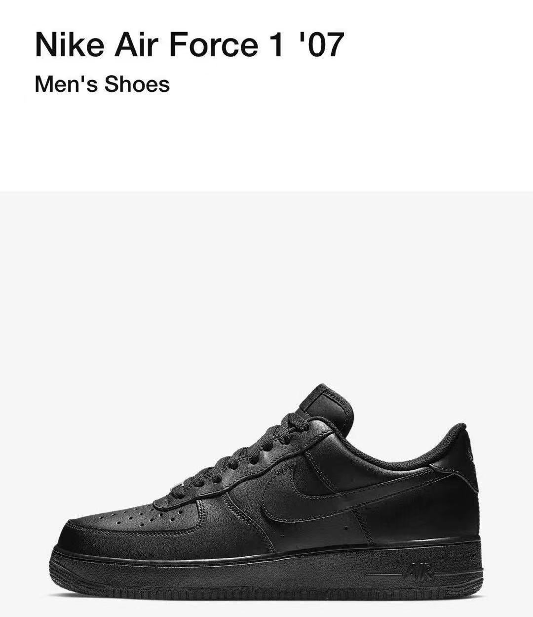 Black Dior Leather Air Force One Custom Sneaker for Woman