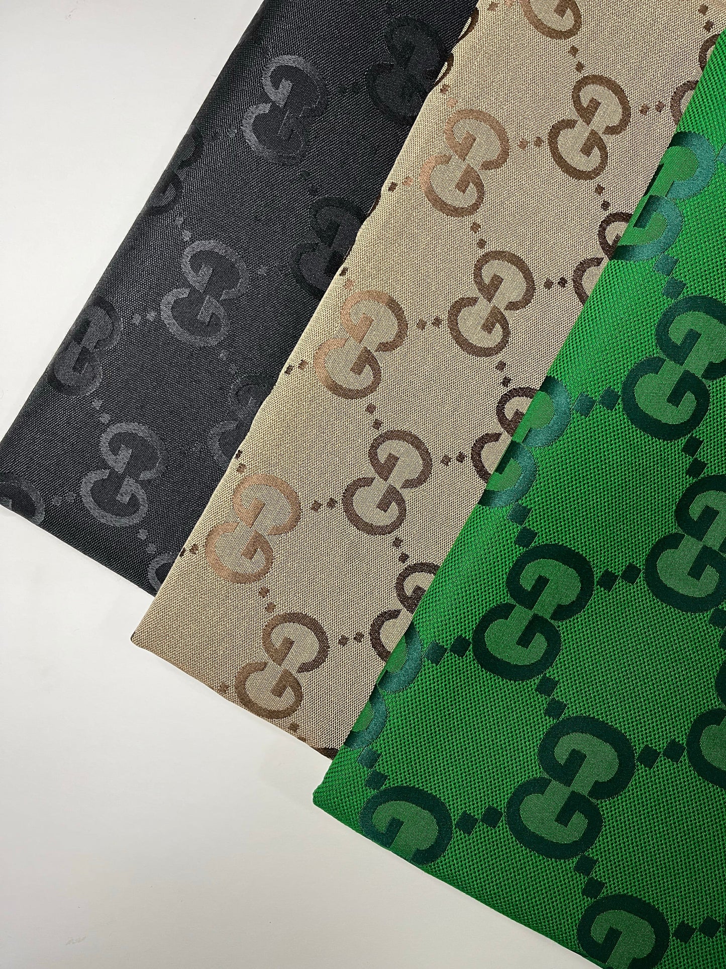 Sewing Cotton Fabric Green GG Gucci Inspired Designer Fabric Sold by Yard