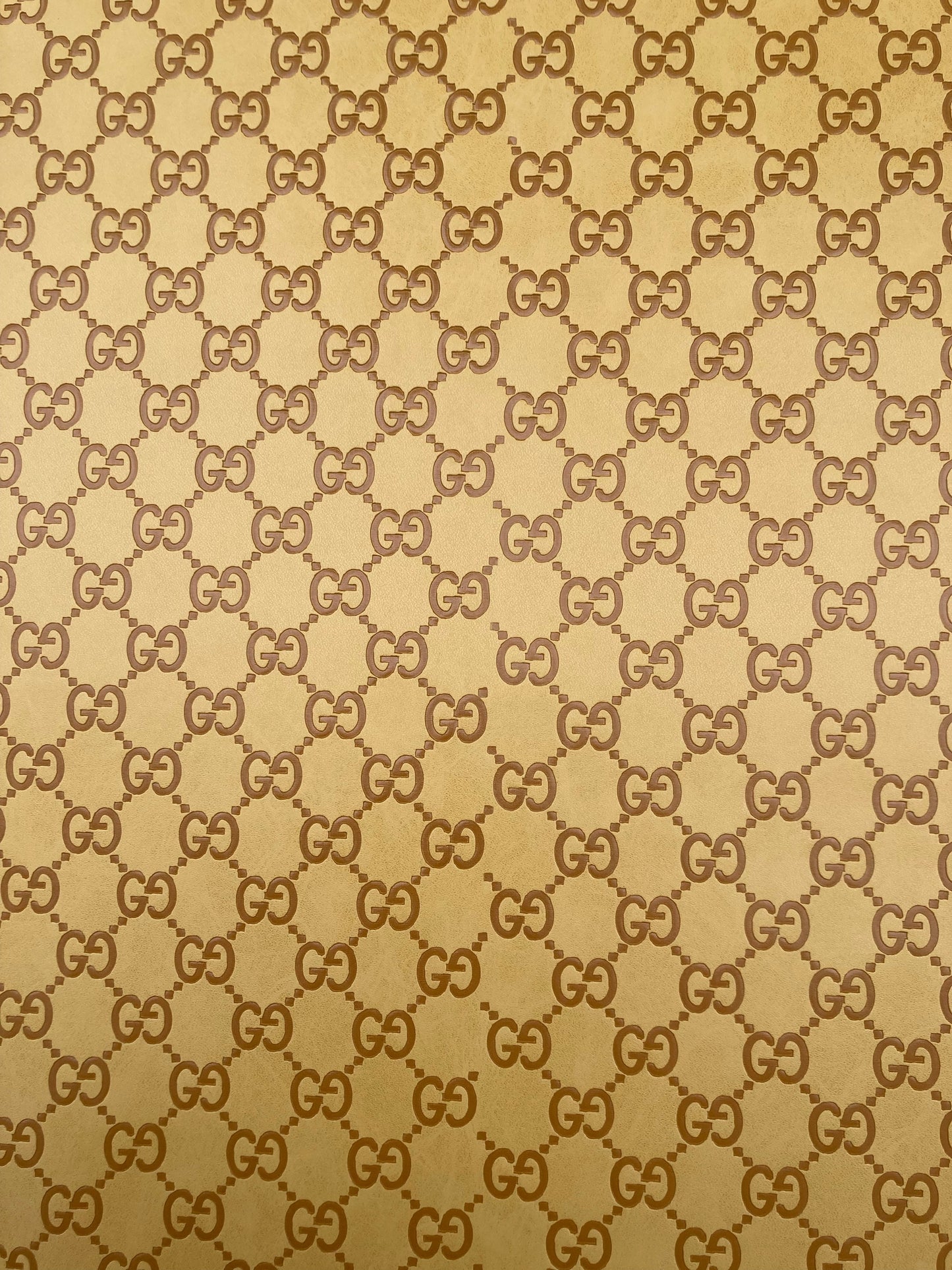 Handmade Yellow Embossed Gucci Leather for Custom Craft